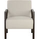 Neymar Linea Light Grey Leather Lounge Chair